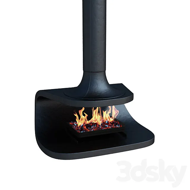 Hanging fireplace 3D Model