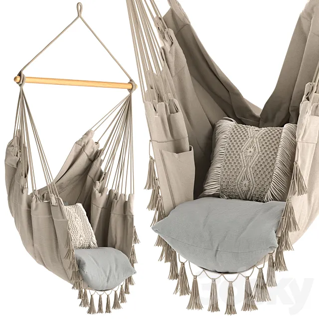 Hanging Hammock Chair KomorebiCollection 3D Model