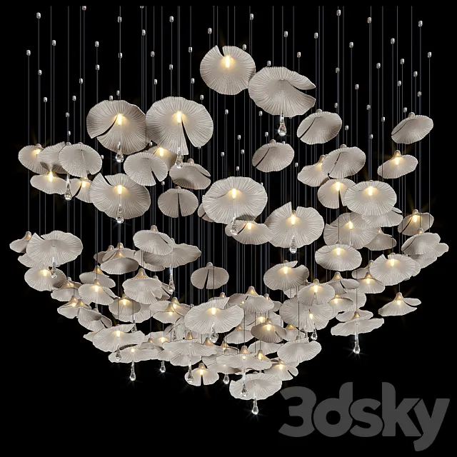 Hanging installation Vargov® Design - Nelumbo 3D Model