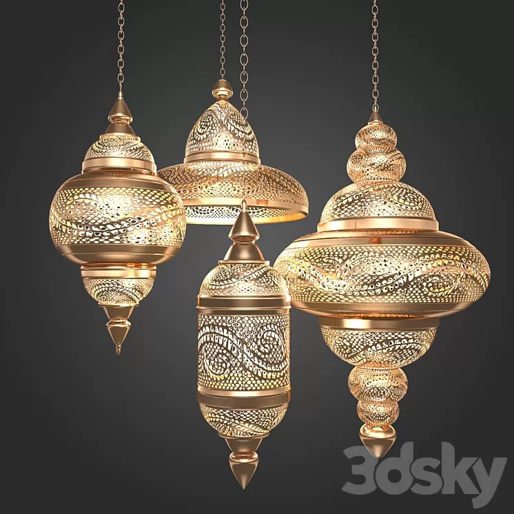 Hanging Lamp 212 3D Model