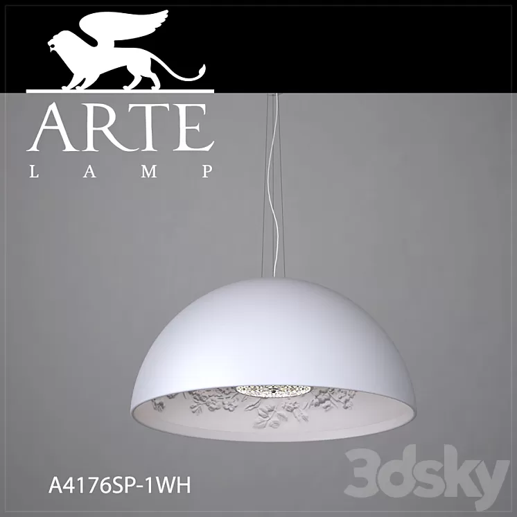 Hanging lamp Arte Lamp A4176SP-1WH 3D Model