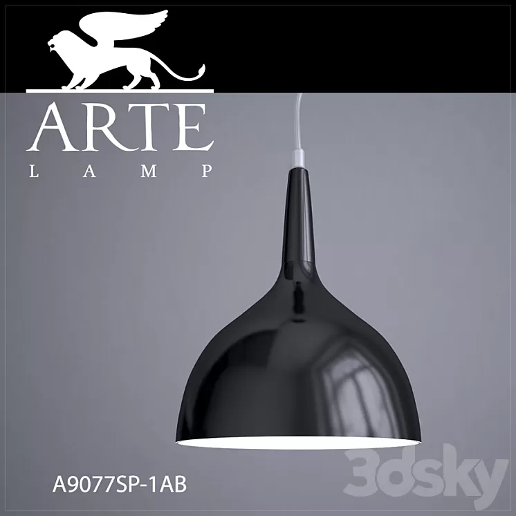 Hanging lamp ARTE LAMP A9077SP-1BK 3D Model