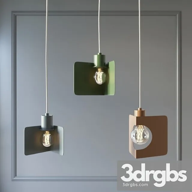 Hanging Lamp Corner 1 3D Model Free