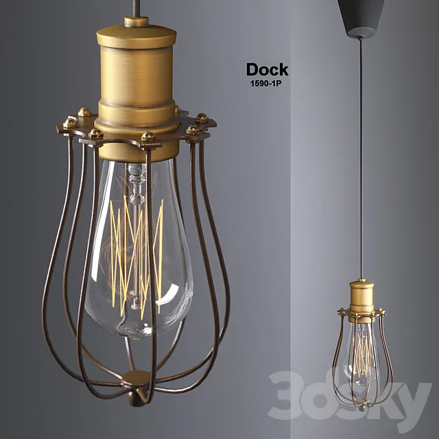 Hanging Lamp Dock 1590-1P 3D Model