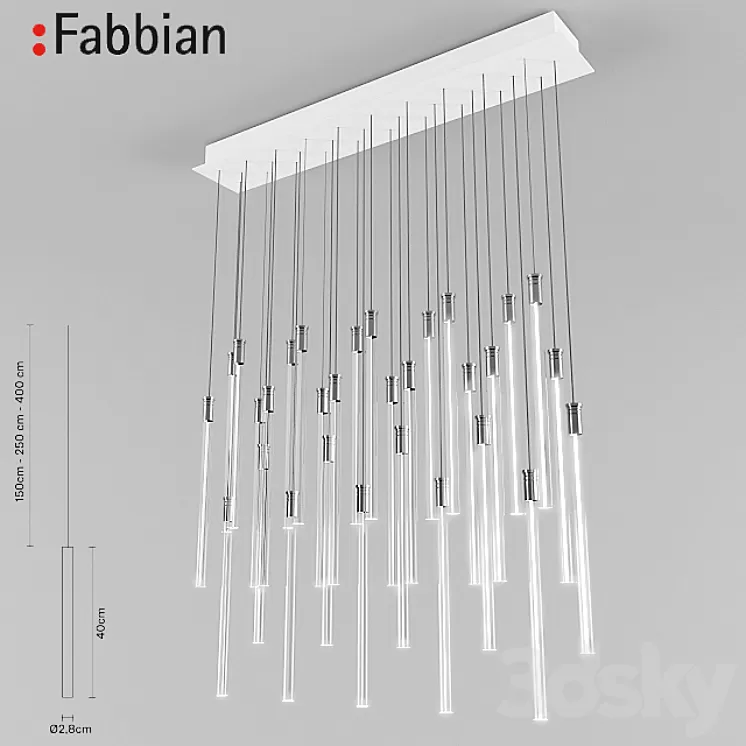 Hanging lamp Fabbian 3D Model