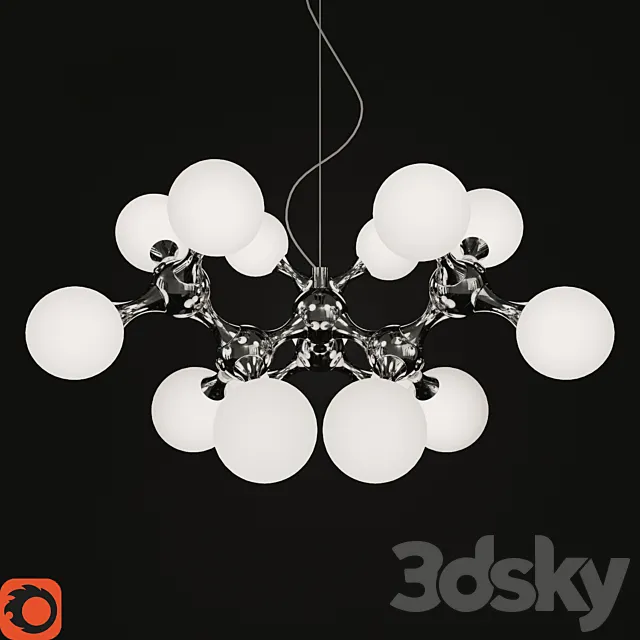 Hanging lamp Ideal Lux Nodi SP15 Bianco 3DModel
