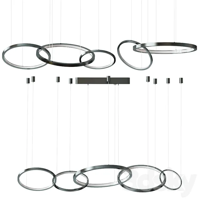 Hanging Lamp Lexington Modern black 3D Model