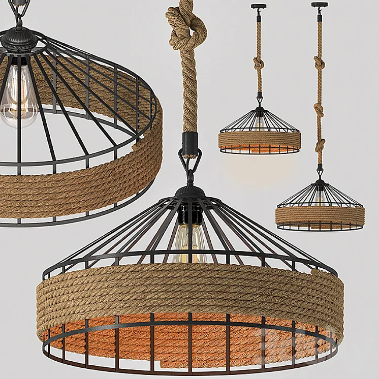 hanging lamp loft Country 3D Model Free