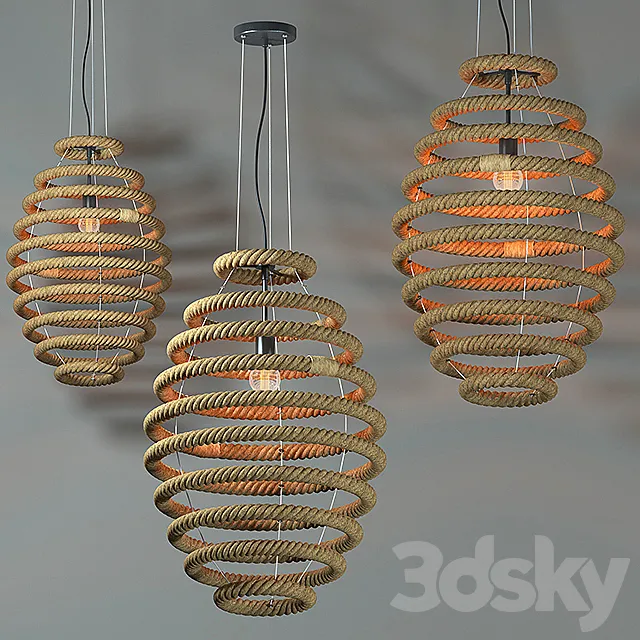 hanging lamp loft Country 3DModel