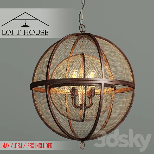 Hanging lamp LOFT HOUSE P-127 3DModel