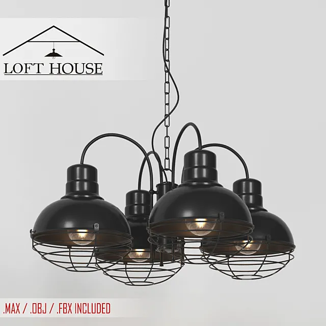 Hanging lamp LOFT HOUSE P-137 3DModel