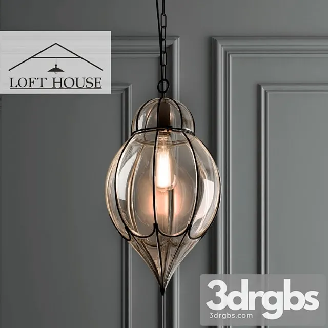 Hanging lamp loft house p-164 3D Model Free