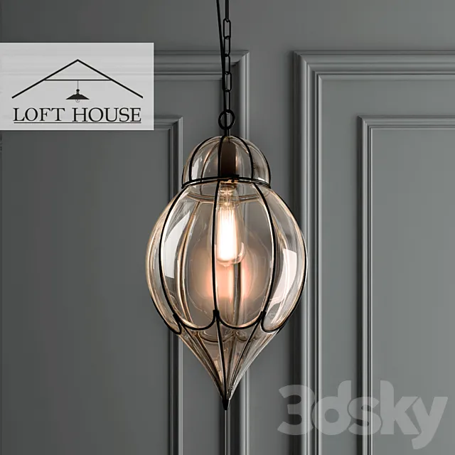 Hanging Lamp Loft House P-164 3D Model