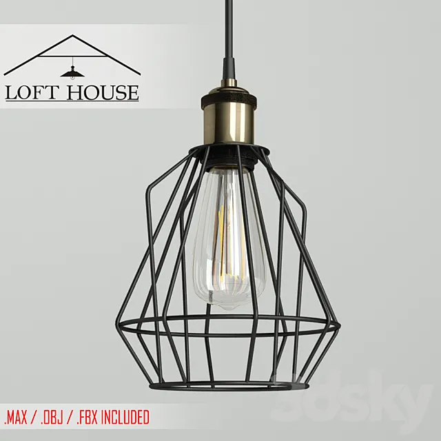 Hanging lamp LOFT HOUSE P-61 3D Model