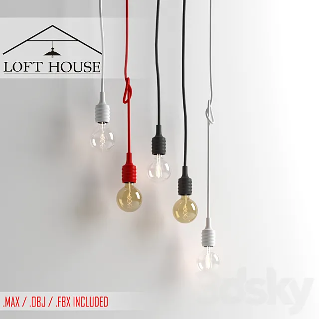 Hanging lamp LOFT HOUSE P-65 3D Model