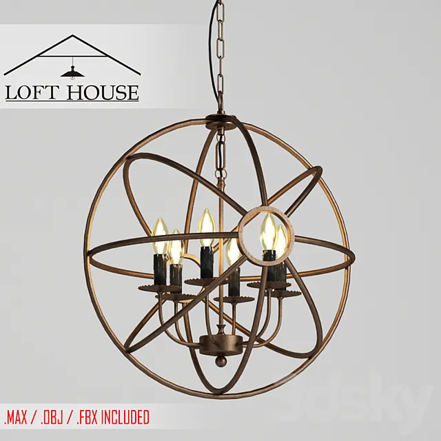 Hanging lamp LOFT HOUSE P-74_1 3D Model