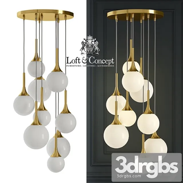 Hanging lamp restoration hardware whitney chandelier 3D Model Download
