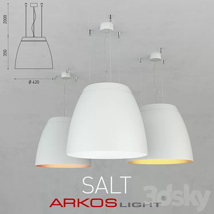Hanging lamp SALT by ARKOSLIGHT 3D Model