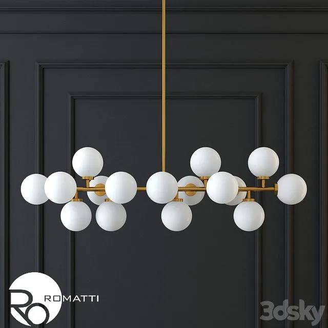 Hanging lamp the mimosa pendant by atelier areti 3D Model