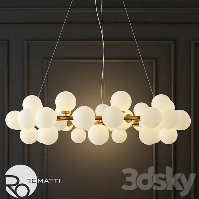 Hanging lamp the mimosa pendant by atelier areti 3D Model