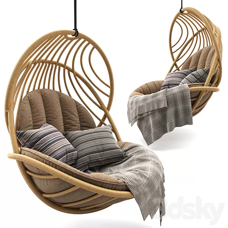 HANGING LOUNGE CHAIR by Dedon 3D Model Free