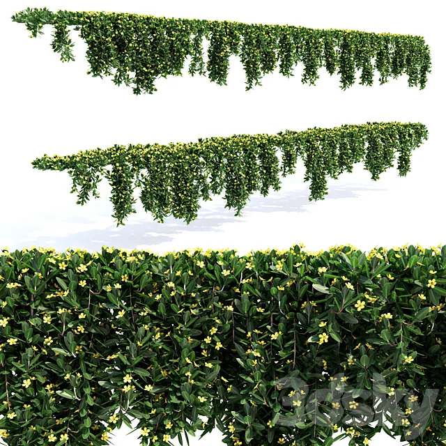 Hanging Plant - 14 Modular Pieces 3DModel