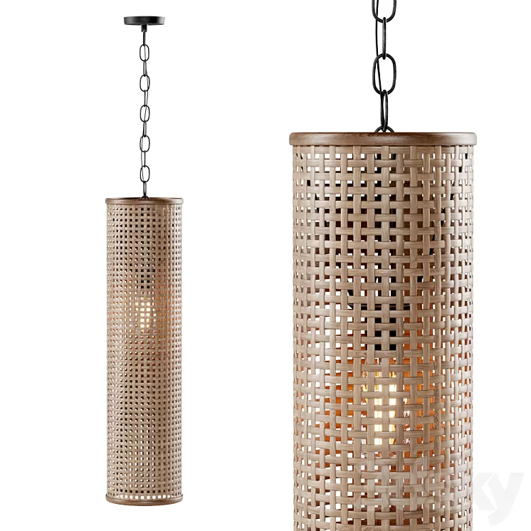 Hanging rattan lamp H700 / Hanging rattan lamp 3D Model
