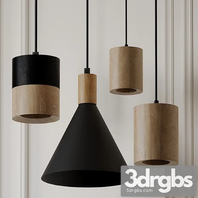 Hanging Small Cone Spot Half Black Asaf Weinbroom 3D Model Free