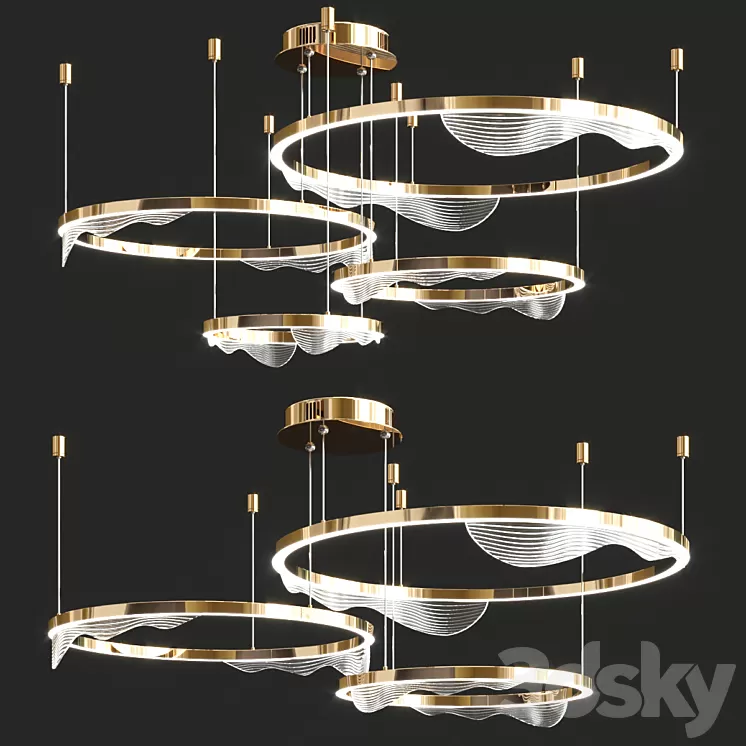 Hanna b ring chandelier 3D Model