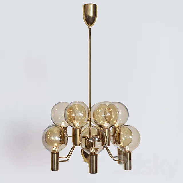 Hans-Agne Jakobsson Ceiling Lamps model T372 _ 12 'Patricia' 3DModel