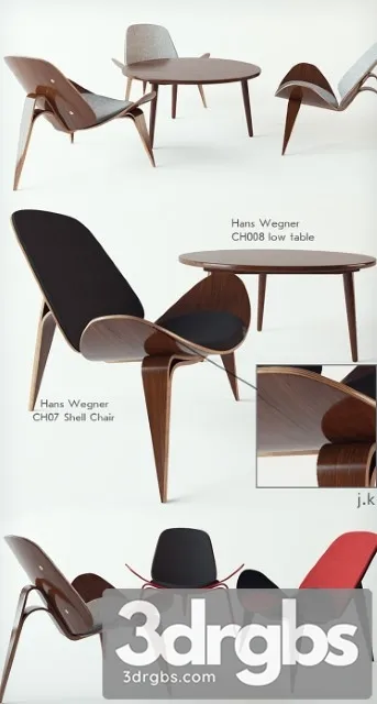 Hans wegner 2 3D Model Free