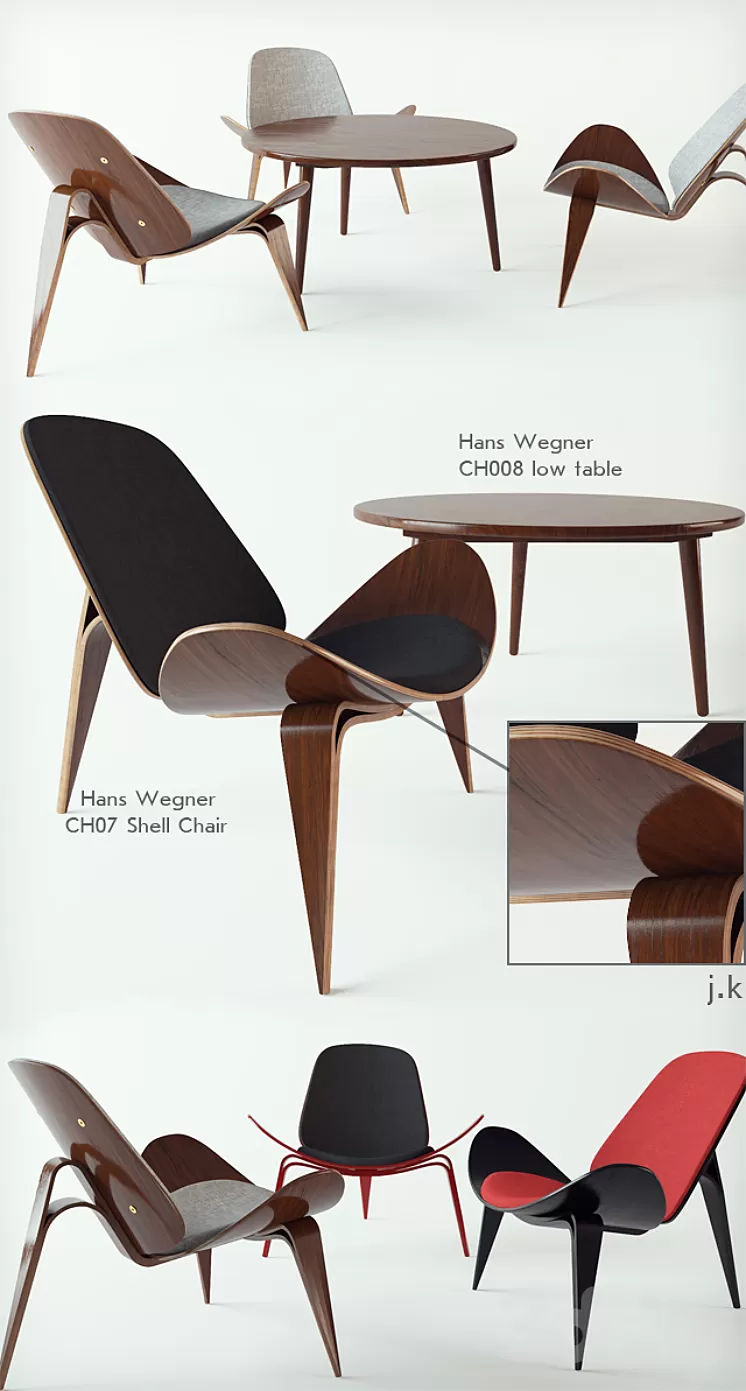 Hans Wegner 3D Model