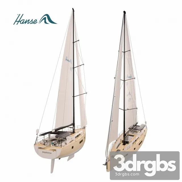 Hanse 675 yacht 3D Model Free