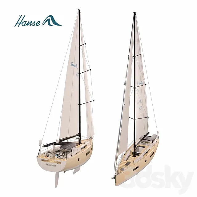 Hanse 675 yacht 3D Model