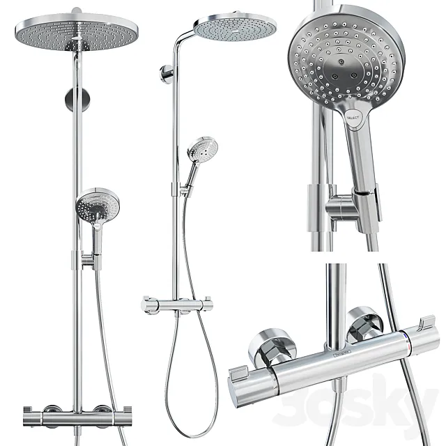 Hansgrohe Raindance Select S Showerpipe 300 2jet 3D Model