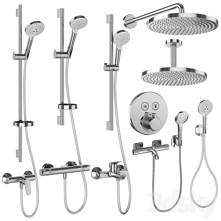 Hansgrohe set 160 mixers and shower systems 3D Model Free