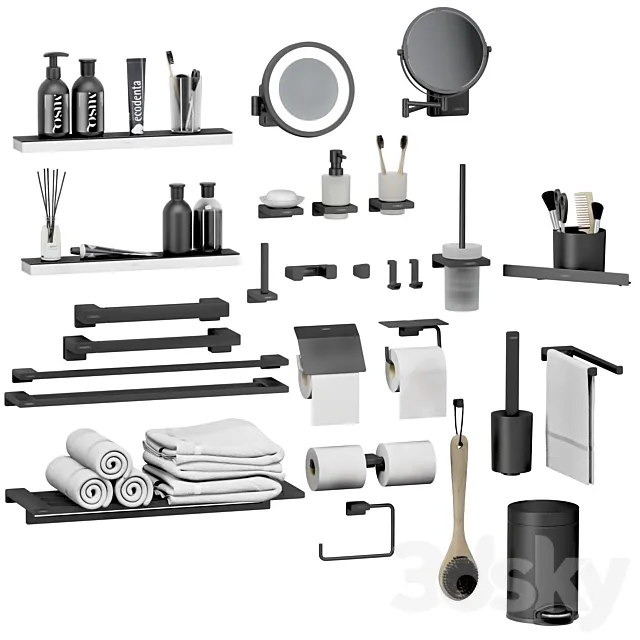 Hansgrohe set of bathroom accessories and decor Free Download