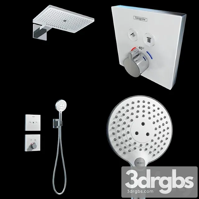 Hansgrohe Shower Rainmaker Select 460 3 Jet 3D Model Free
