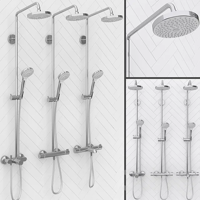 HANSGROHE shower systems | Croma Select S 180 3DModel
