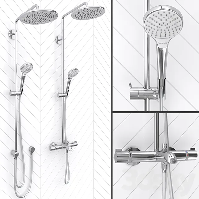 HANSGROHE shower systems | Croma Select S 280 3D Model