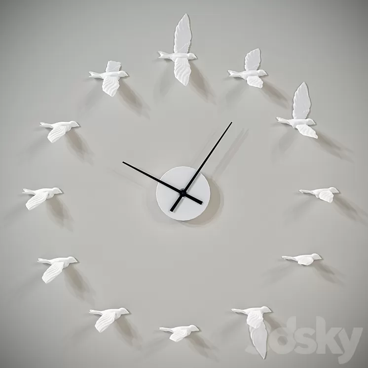 Haoshi_Design_Swallow_X_Clock 3D Model