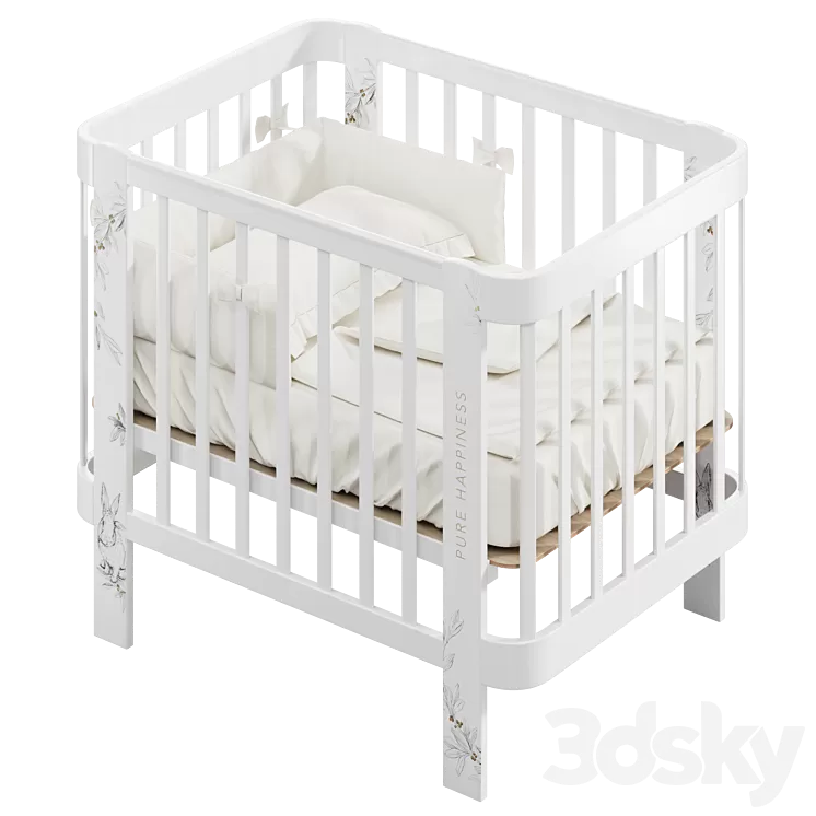 Happy baby Mommy Love White 3D Model