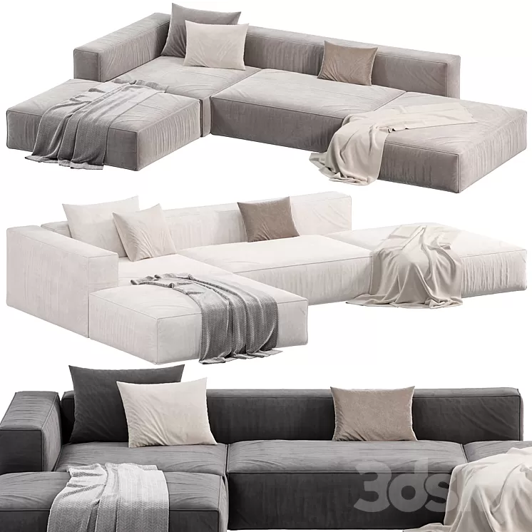 Happy Grafit Loft Sofa Cento sofas 3D Model