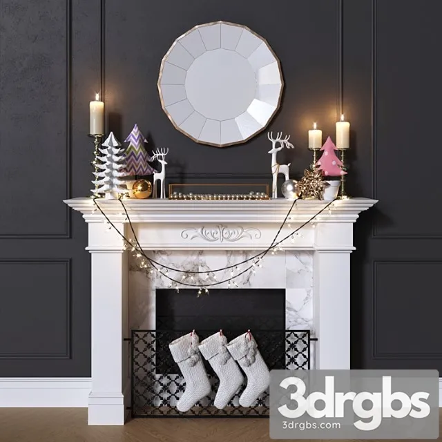 Happy New Year Set 3D Model Free