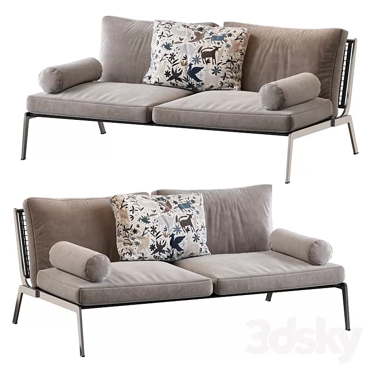 Happy sofa flexform 3D Model