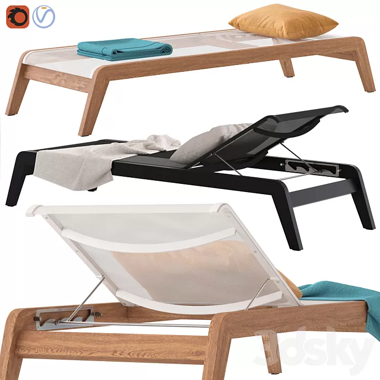 HARBOR Pacific Stacking Sunlounge 3D Model