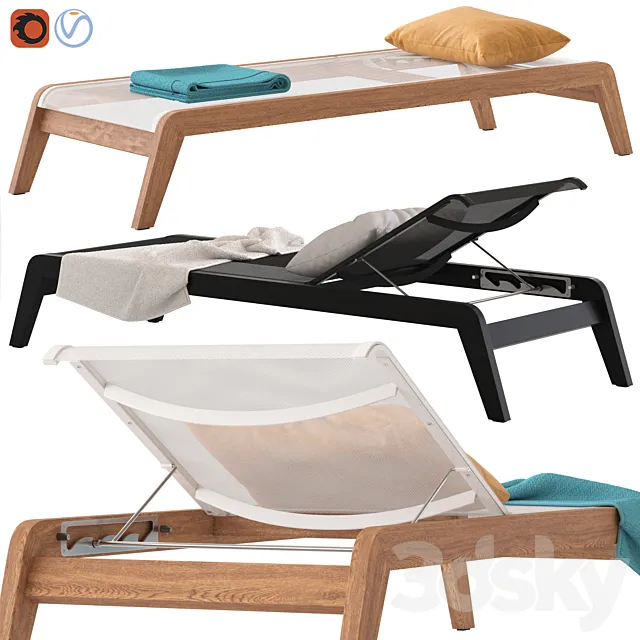 HARBOR Pacific Stacking Sunlounge 3DModel