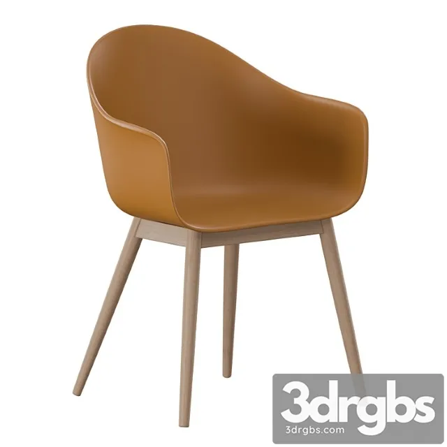 Harbour Dining Chair Wooden Base 3D Model Free