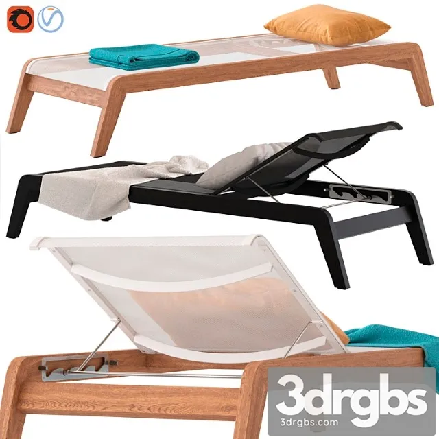 Harbour Pacific Stacking Sunlounge 1 3D Model Free