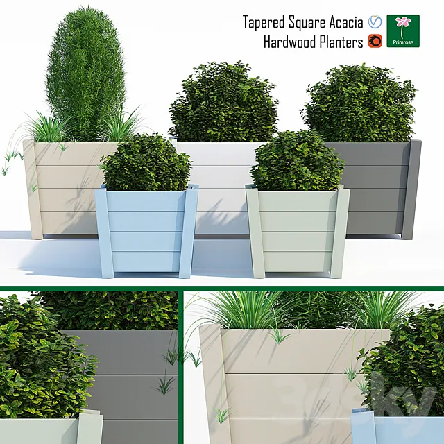 Hardwood planters 2 3D Model
